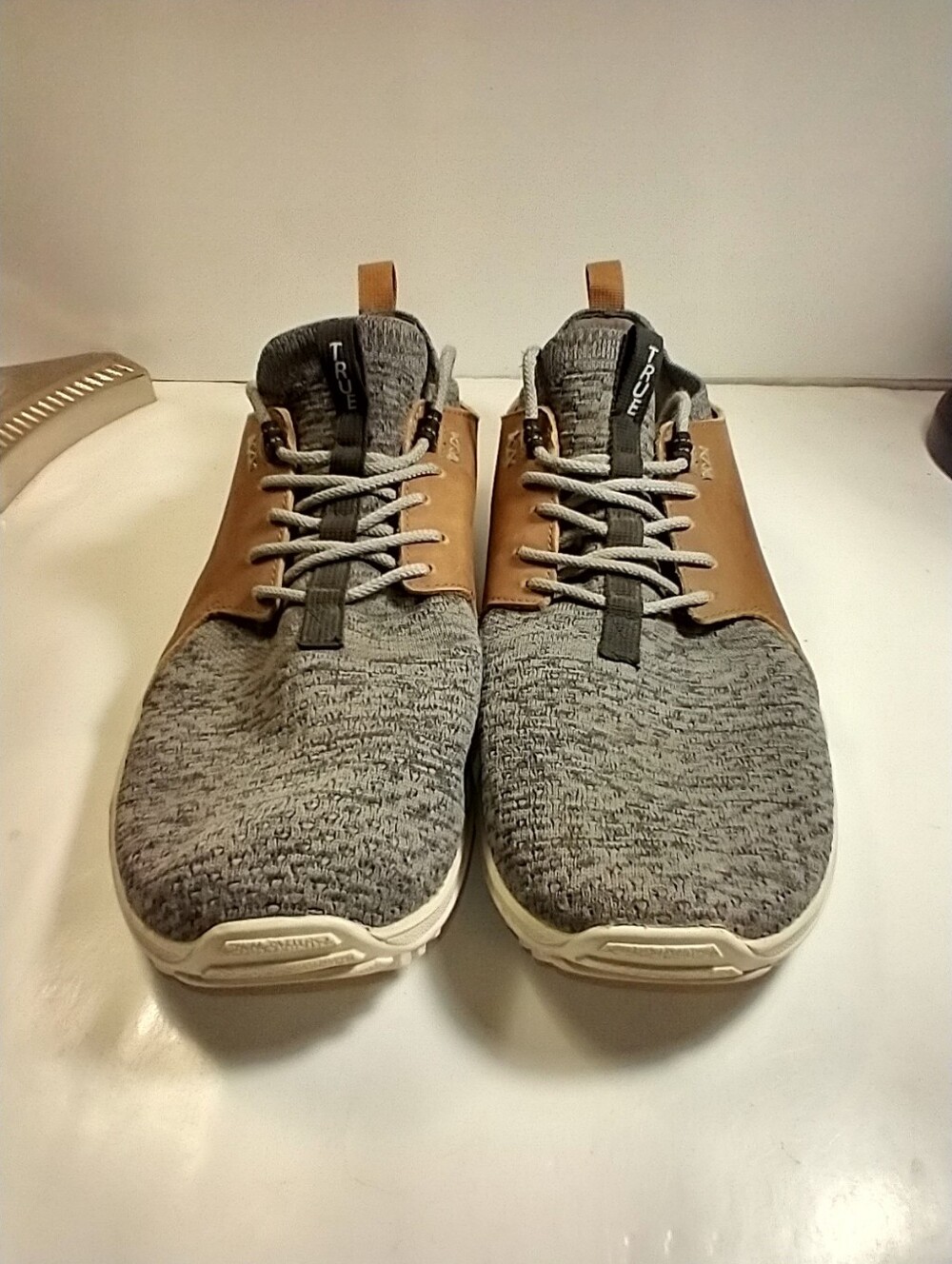 True Linkswear OG Feel Grey Knit Leather Spikeless Golf Shoes Men's sz 10.5. - Picture 3 of 12